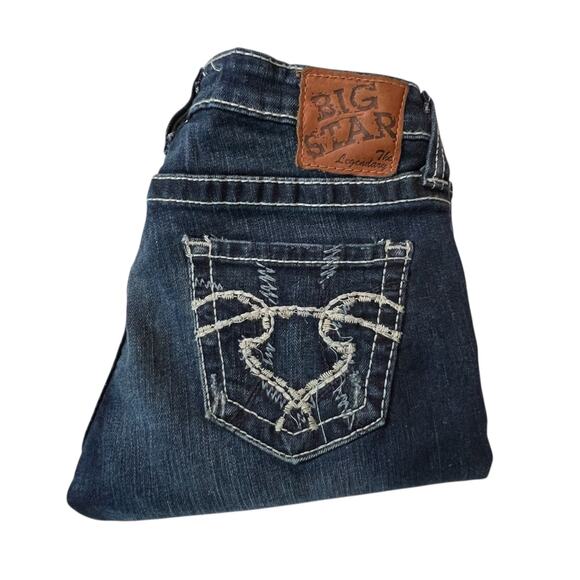 Big Star Bootcut Jeans Size 27 Low Rise Bootcut Jeans Dark Wash - Picture 11 of 12